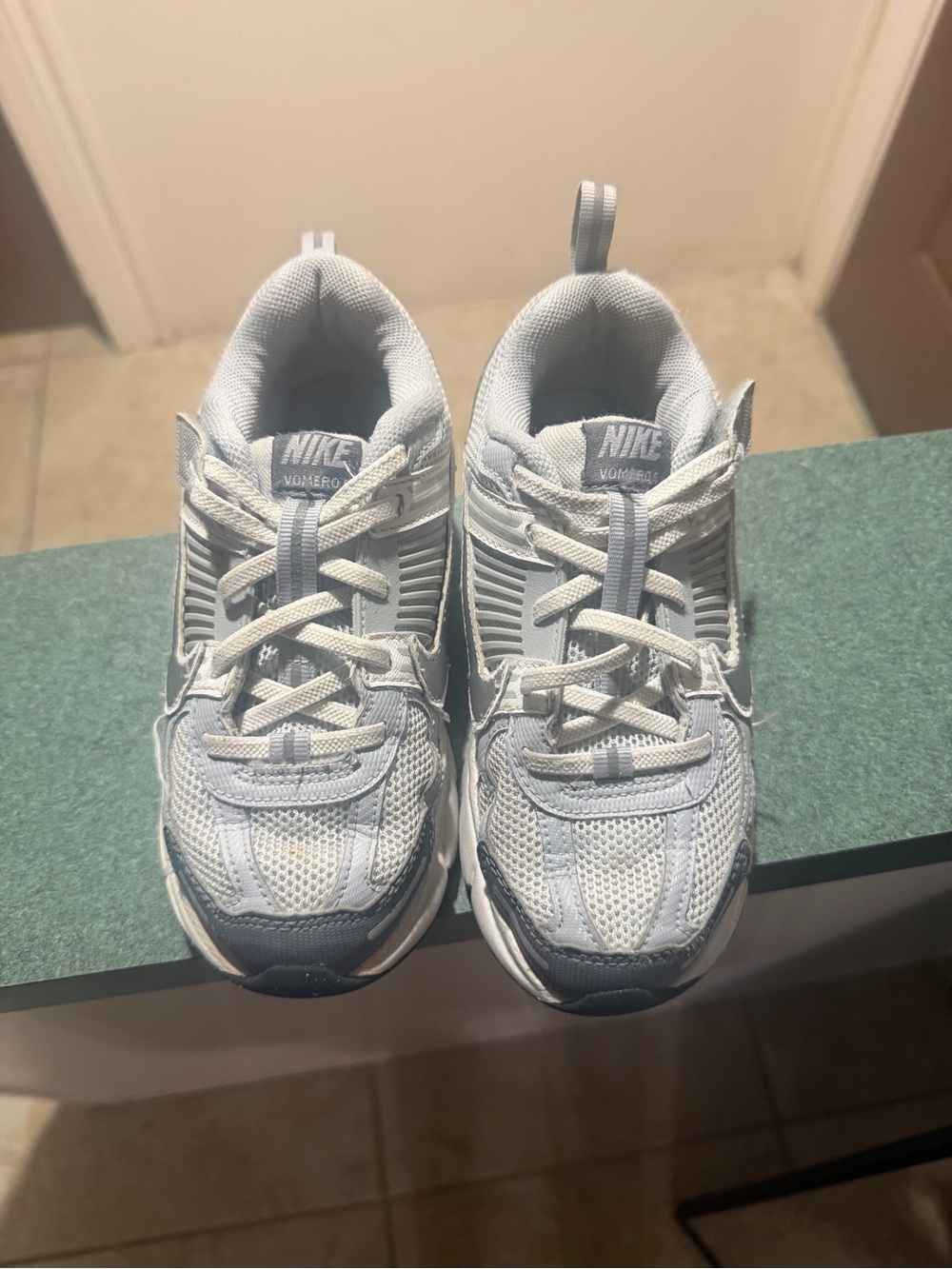 Nike Kids Light Blue and White Athletic Sneakers